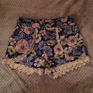 Floral Crochet Shorts